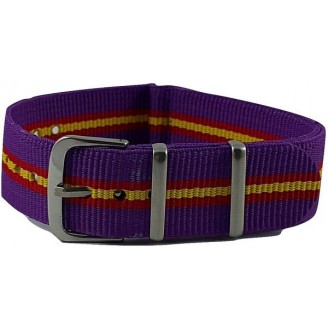 Nylon Strap 18mm Purple Yellow